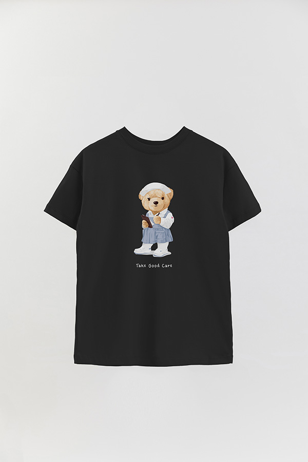 REMERA OVER ESTAMPADA UNISEX TAKE GOOD CARE
