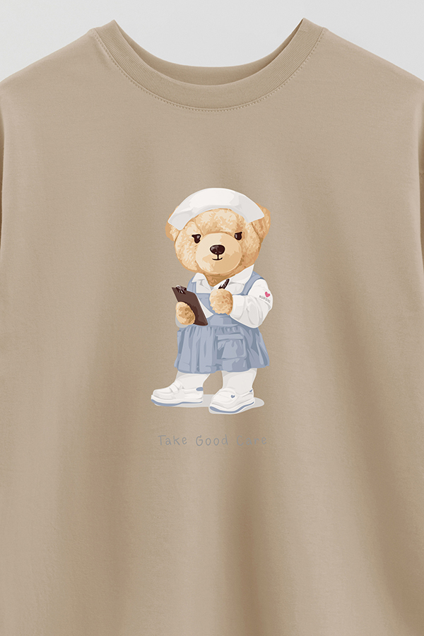 REMERA OVER ESTAMPADA UNISEX TAKE GOOD CARE