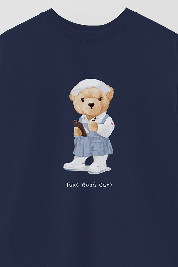 REMERA OVER ESTAMPADA UNISEX TAKE GOOD CARE