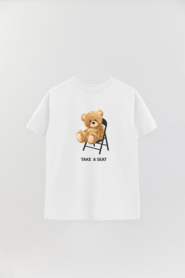 REMERA OVER ESTAMPADA UNISEX TAKE A SEAT