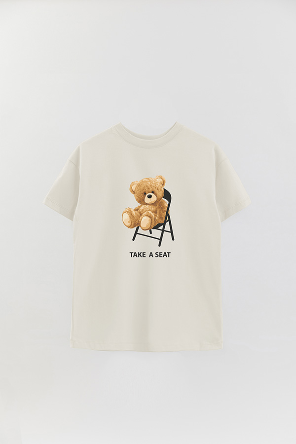 REMERA OVER ESTAMPADA UNISEX TAKE A SEAT