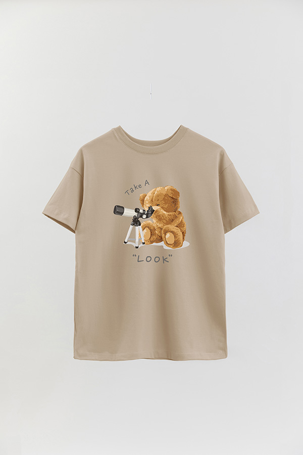REMERA OVER ESTAMPADA UNISEX TAKE A LOOK