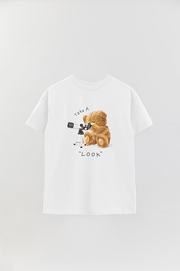 REMERA OVER ESTAMPADA UNISEX TAKE A LOOK