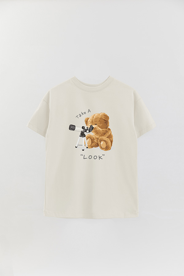 REMERA OVER ESTAMPADA UNISEX TAKE A LOOK