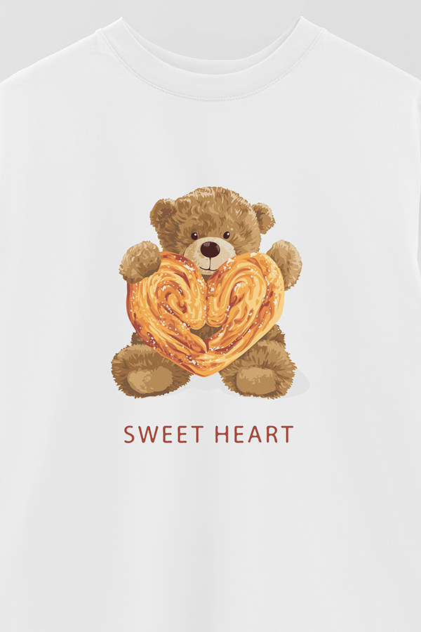 REMERA OVER ESTAMPADA UNISEX SWEET HEART