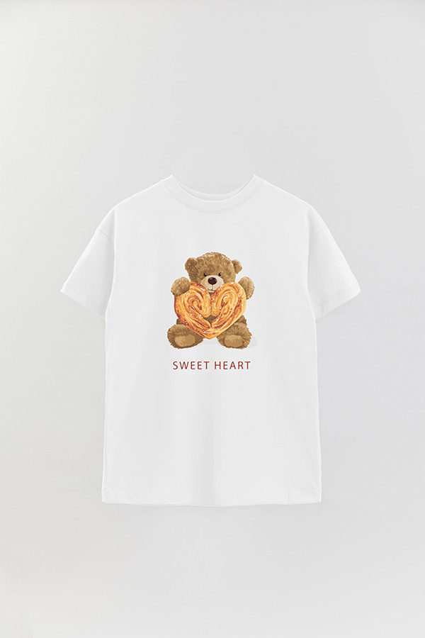 REMERA OVER ESTAMPADA UNISEX SWEET HEART