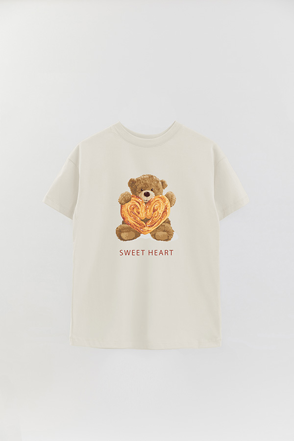 REMERA OVER ESTAMPADA UNISEX SWEET HEART