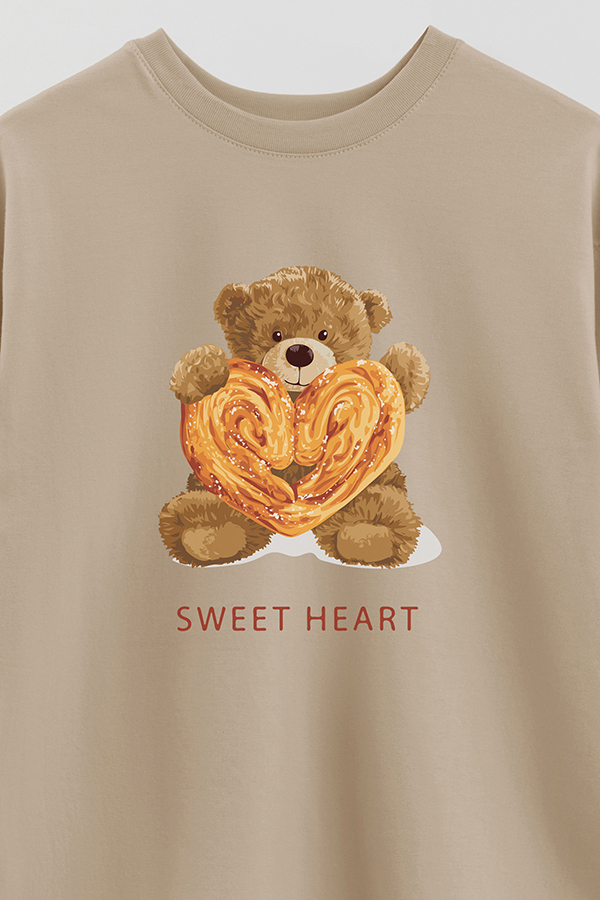 REMERA OVER ESTAMPADA UNISEX SWEET HEART