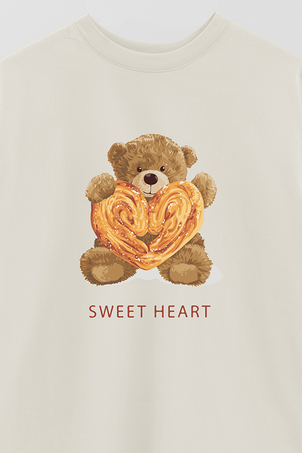 REMERA OVER ESTAMPADA UNISEX SWEET HEART