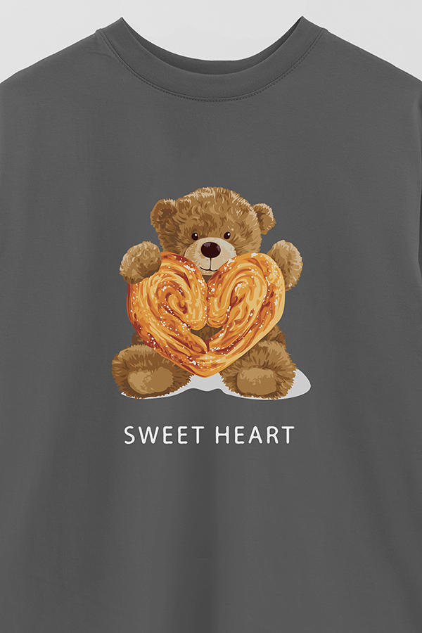 REMERA OVER ESTAMPADA UNISEX SWEET HEART