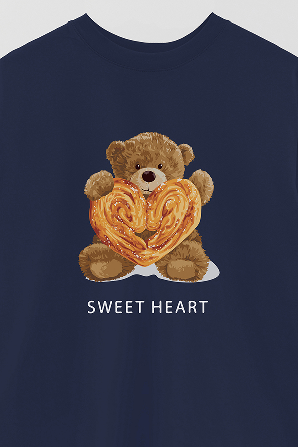 REMERA OVER ESTAMPADA UNISEX SWEET HEART