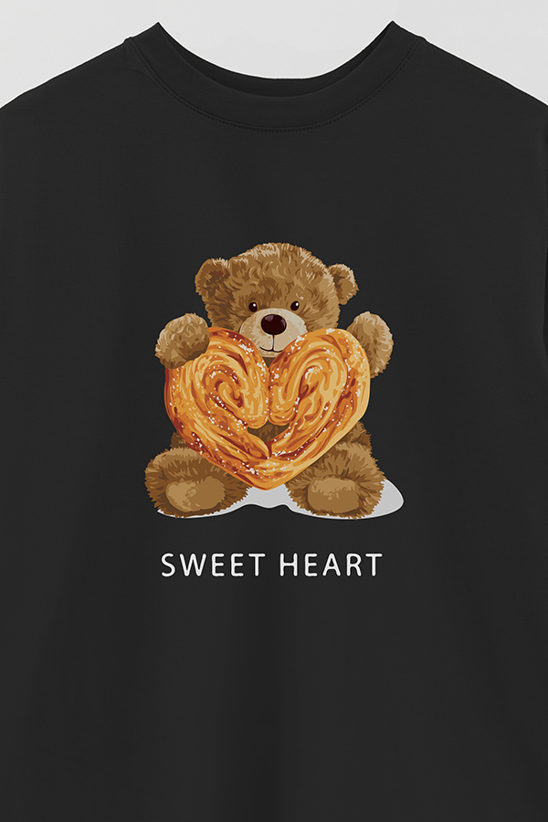 REMERA OVER ESTAMPADA UNISEX SWEET HEART