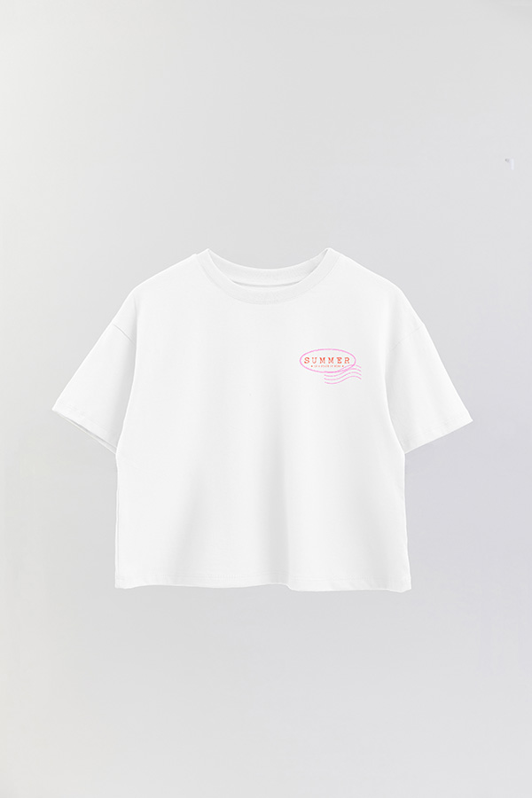 REMERA CROP FB SUMMER STAMP 15