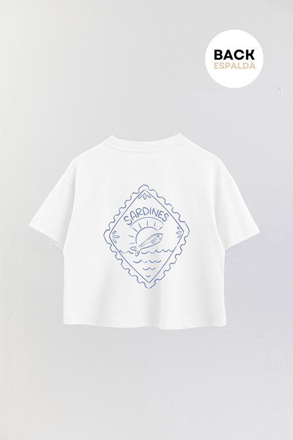 REMERA CROP FB SARDINE STAMP 10