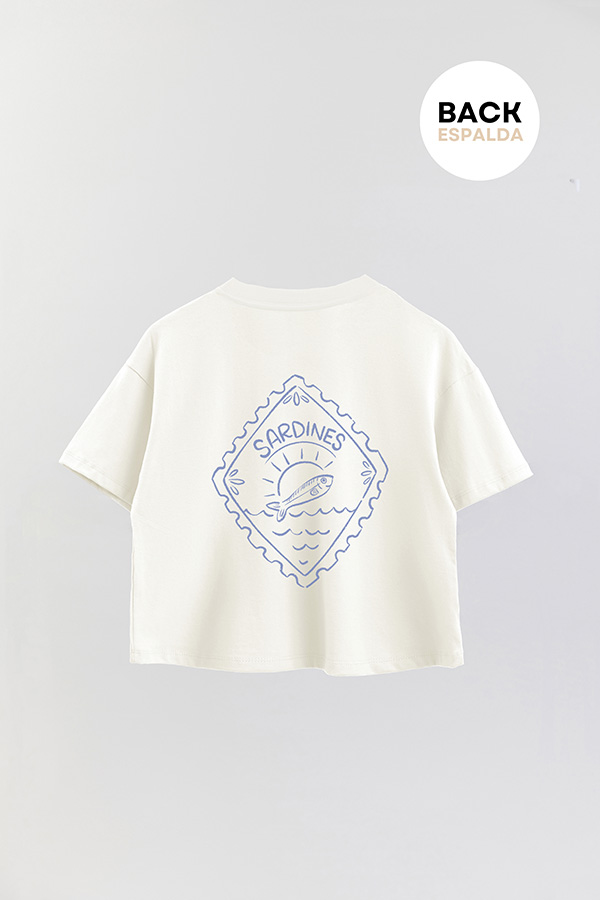 REMERA CROP FB SARDINE STAMP 10