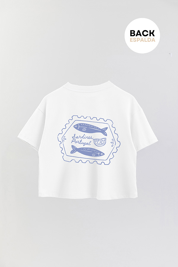 REMERA CROP FB SARDINE STAMP 5