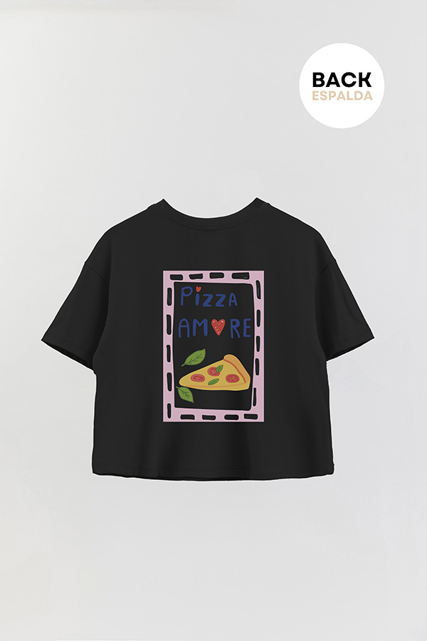 REMERA CROP FB RETRO IT PIZZA