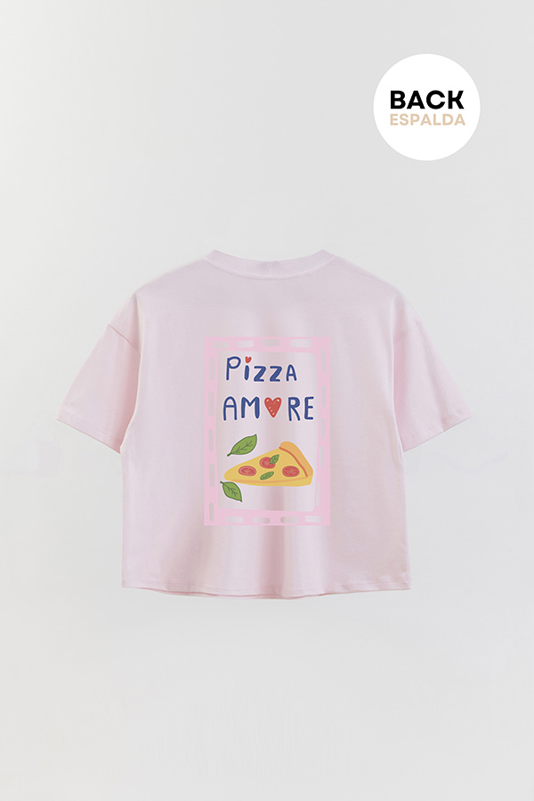 REMERA CROP FB RETRO IT PIZZA