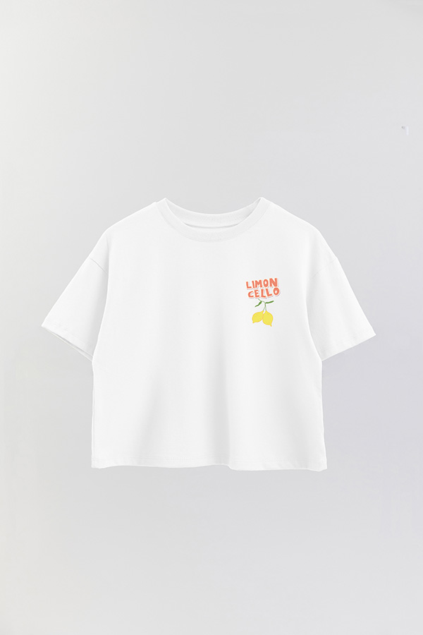 REMERA CROP FB RETRO IT LEMON