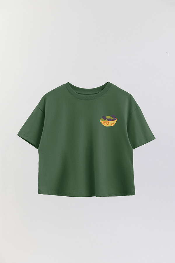 REMERA CROP FB OLIVE P5