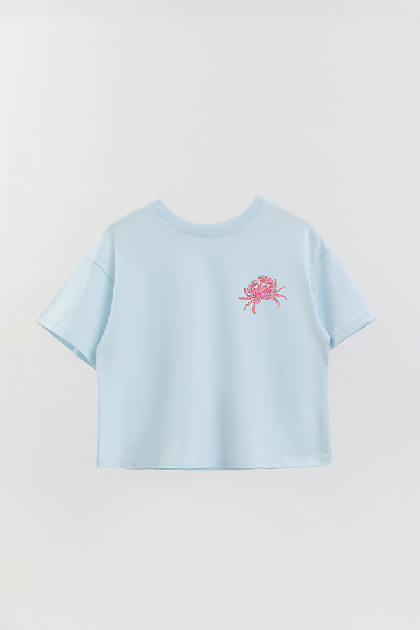 REMERA CROP FB COASTAL P6