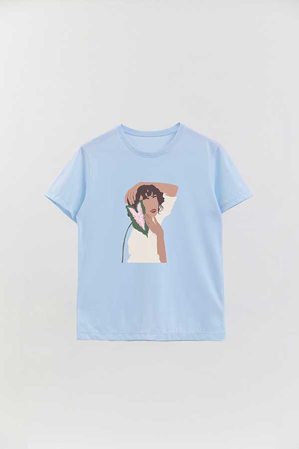 REMERA BASICA ESTAMPADA PORTRAIT 7