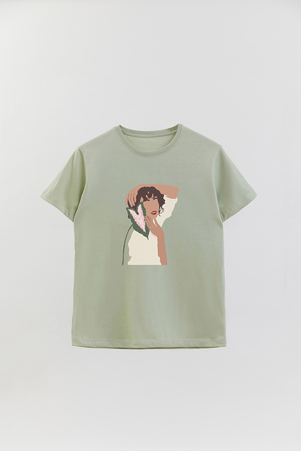REMERA BASICA ESTAMPADA PORTRAIT 7
