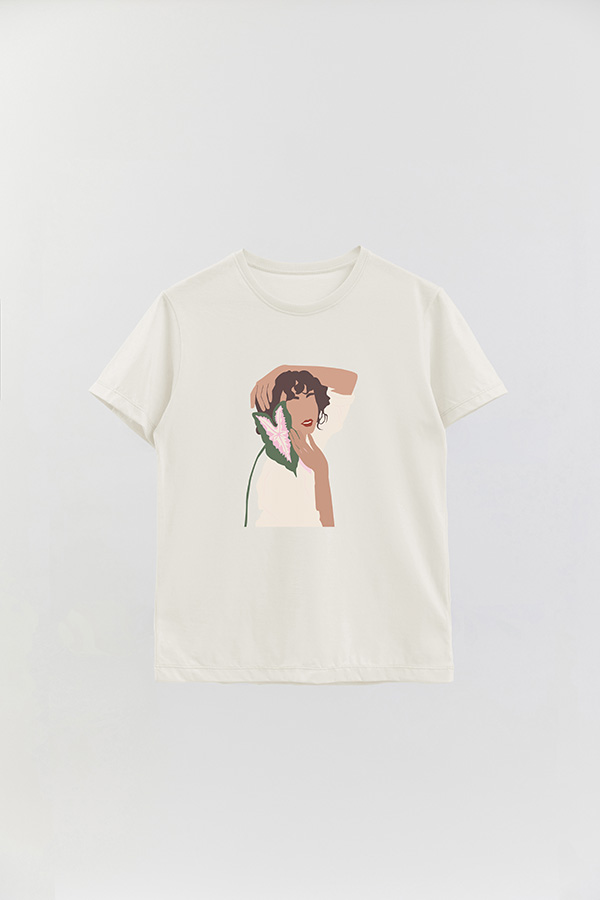 REMERA BASICA ESTAMPADA PORTRAIT 7