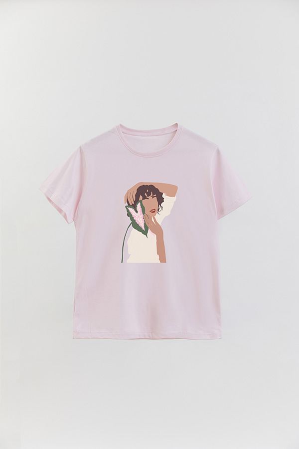 REMERA BASICA ESTAMPADA PORTRAIT 7