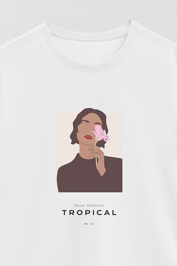 REMERA BASICA ESTAMPADA PORTRAIT 6