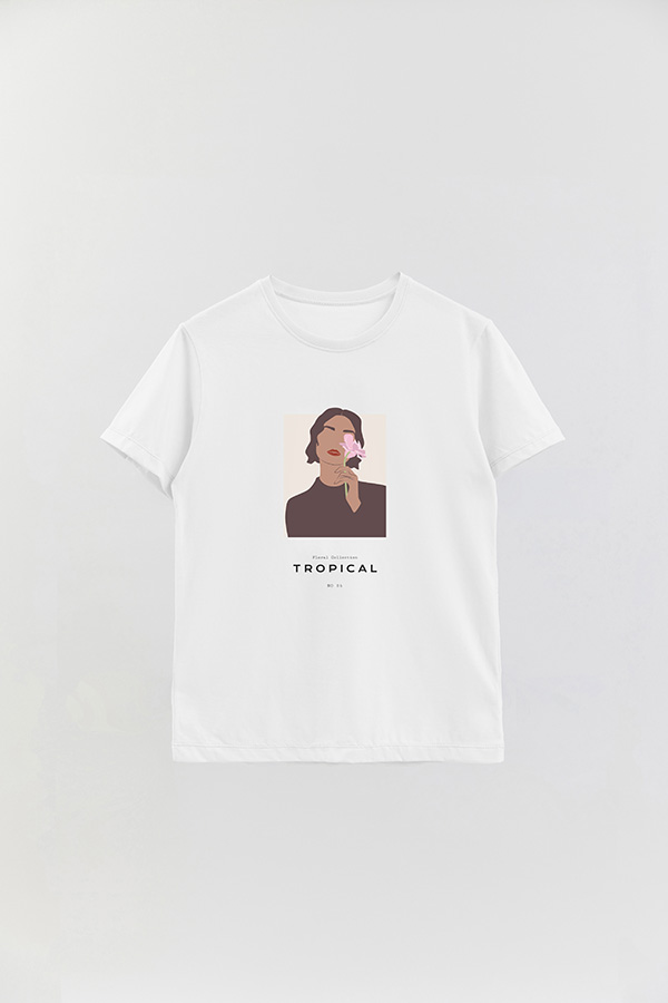 REMERA BASICA ESTAMPADA PORTRAIT 6