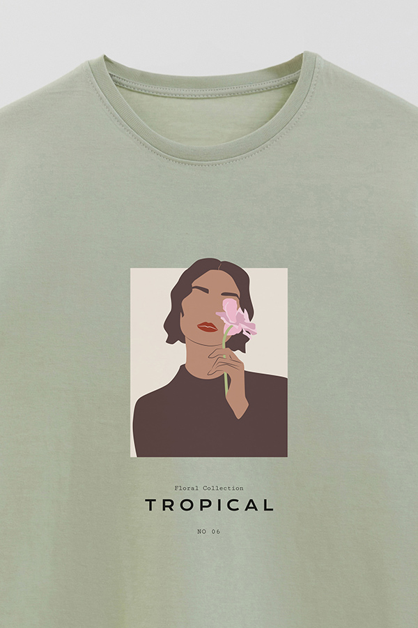 REMERA BASICA ESTAMPADA PORTRAIT 6