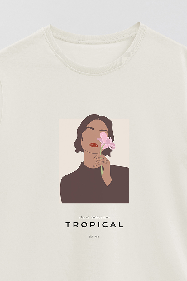 REMERA BASICA ESTAMPADA PORTRAIT 6