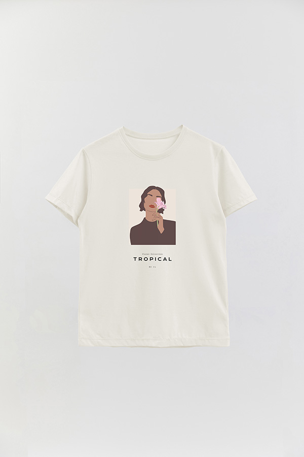 REMERA BASICA ESTAMPADA PORTRAIT 6