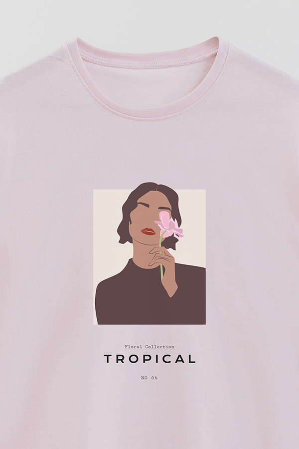 REMERA BASICA ESTAMPADA PORTRAIT 6