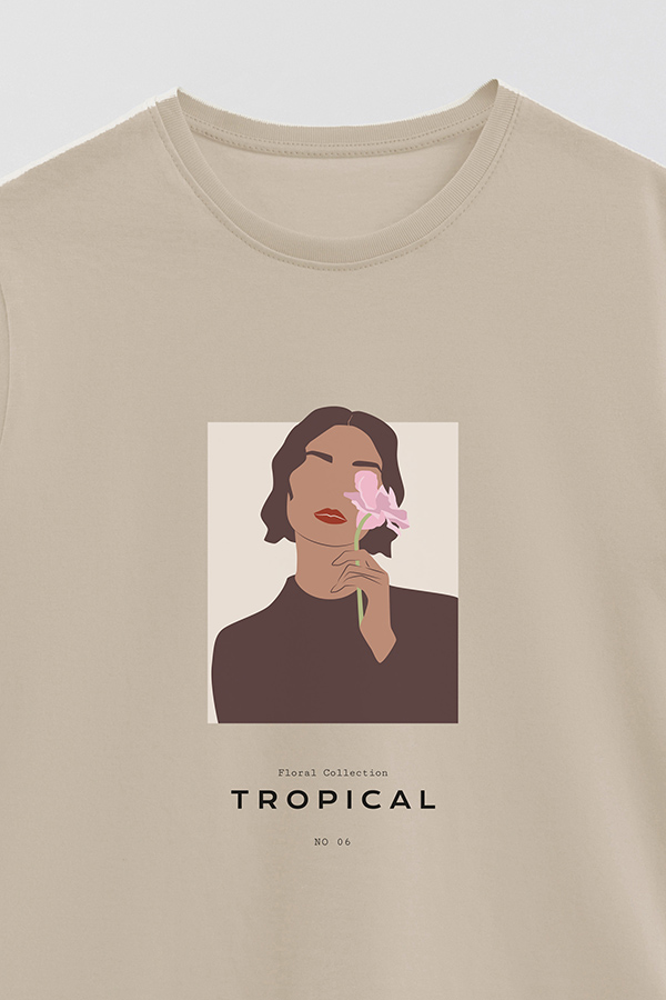 REMERA BASICA ESTAMPADA PORTRAIT 6