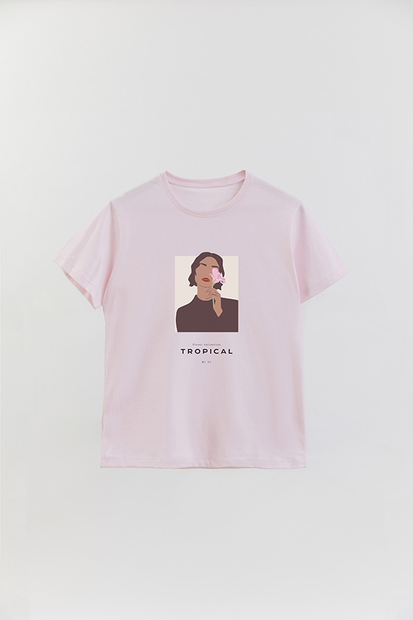 REMERA BASICA ESTAMPADA PORTRAIT 6