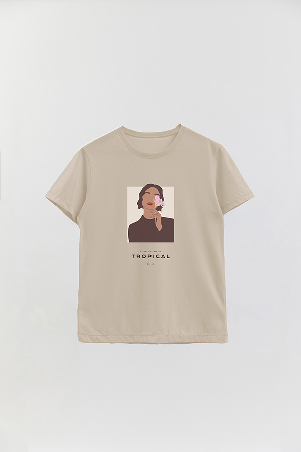 REMERA BASICA ESTAMPADA PORTRAIT 6