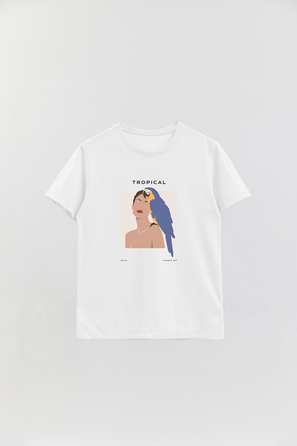 REMERA BASICA ESTAMPADA PORTRAIT 5