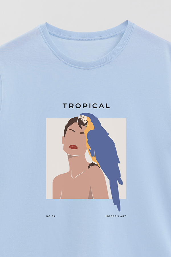 REMERA BASICA ESTAMPADA PORTRAIT 5