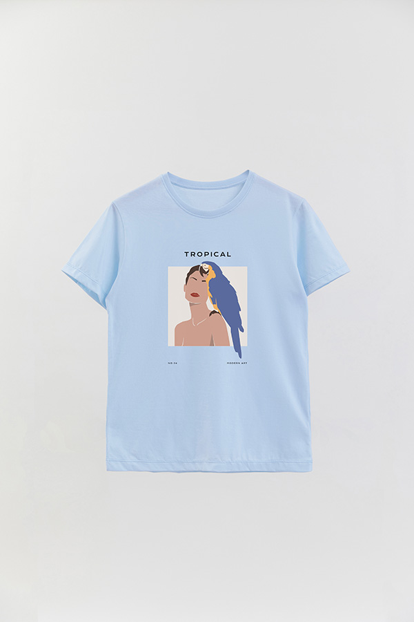 REMERA BASICA ESTAMPADA PORTRAIT 5