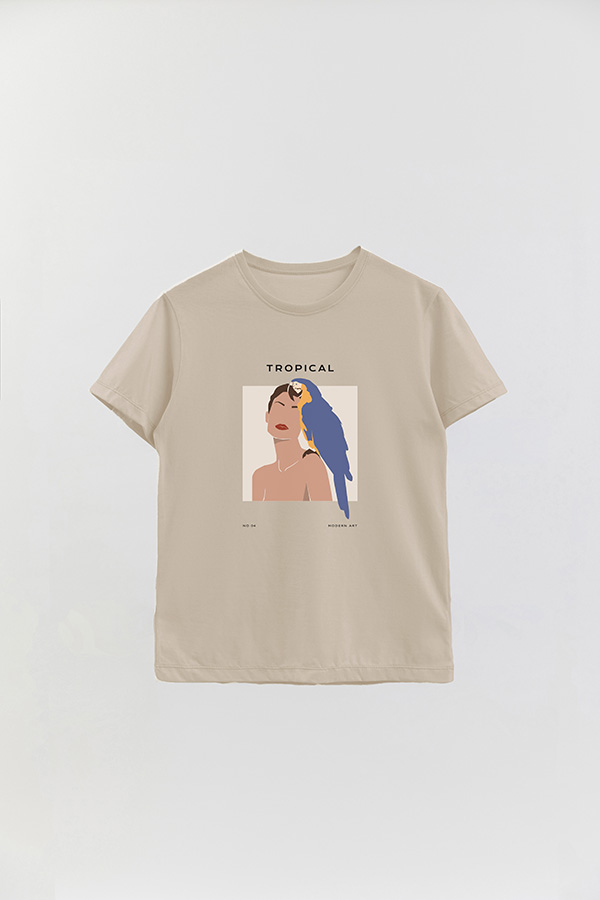 REMERA BASICA ESTAMPADA PORTRAIT 5