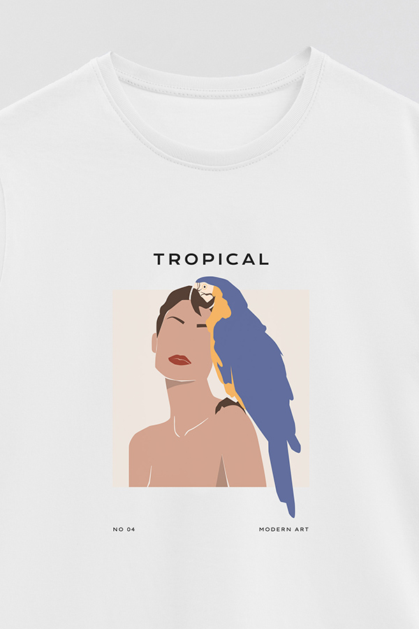 REMERA BASICA ESTAMPADA PORTRAIT 5