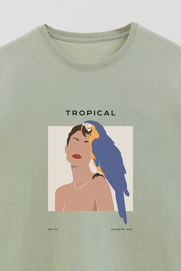REMERA BASICA ESTAMPADA PORTRAIT 5