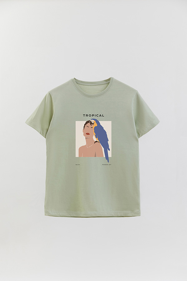 REMERA BASICA ESTAMPADA PORTRAIT 5