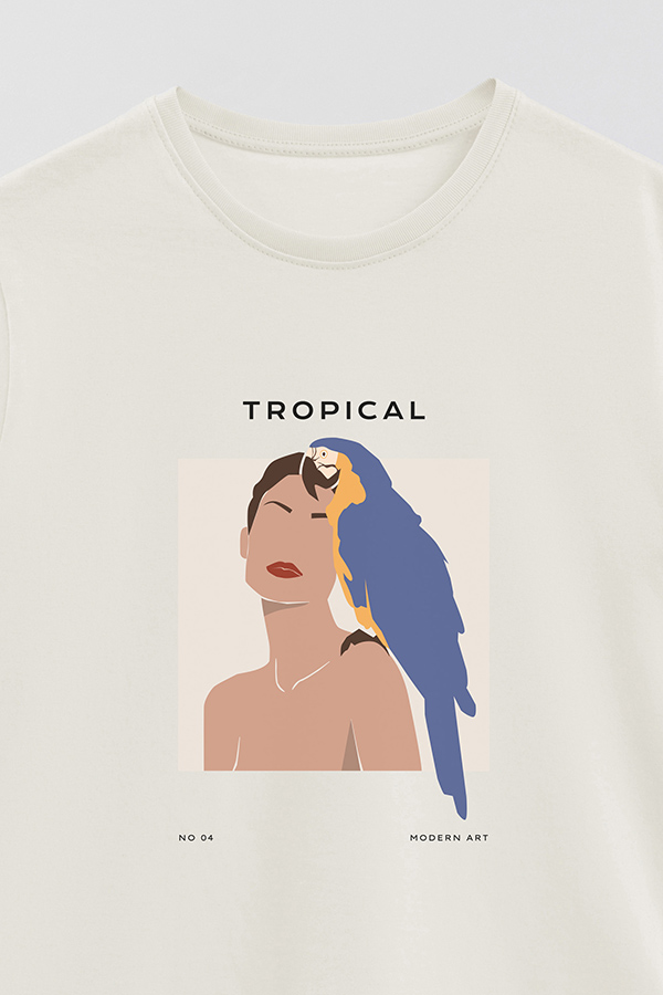 REMERA BASICA ESTAMPADA PORTRAIT 5