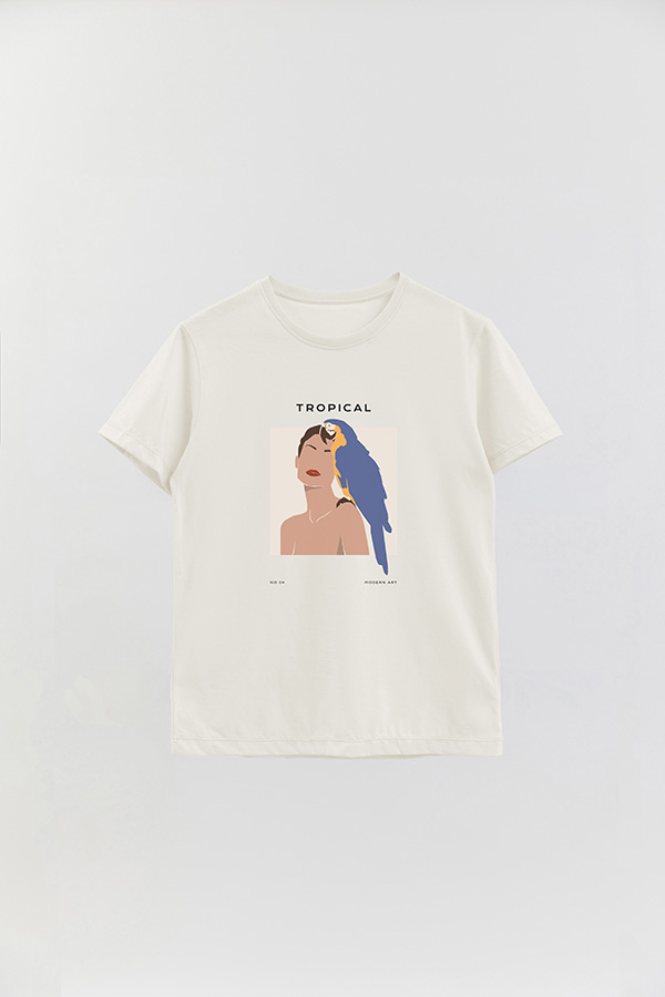 REMERA BASICA ESTAMPADA PORTRAIT 5