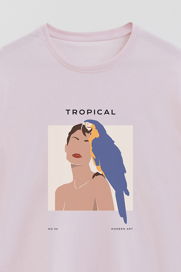 REMERA BASICA ESTAMPADA PORTRAIT 5