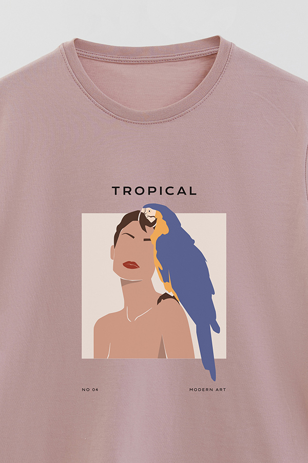 REMERA BASICA ESTAMPADA PORTRAIT 5