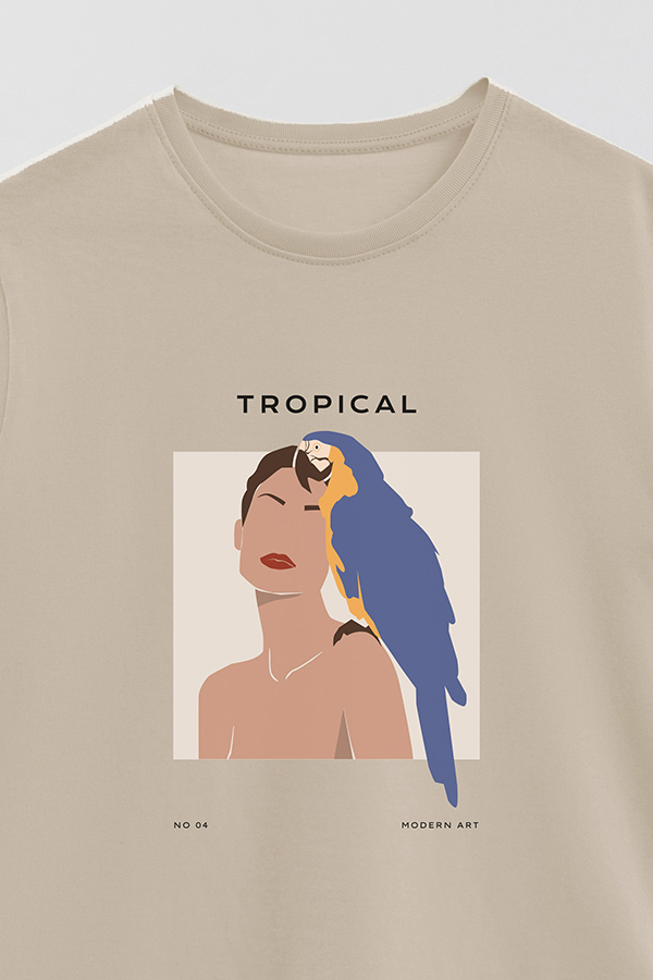 REMERA BASICA ESTAMPADA PORTRAIT 5
